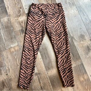 Varley Brown and Black Zebra Print Leggings